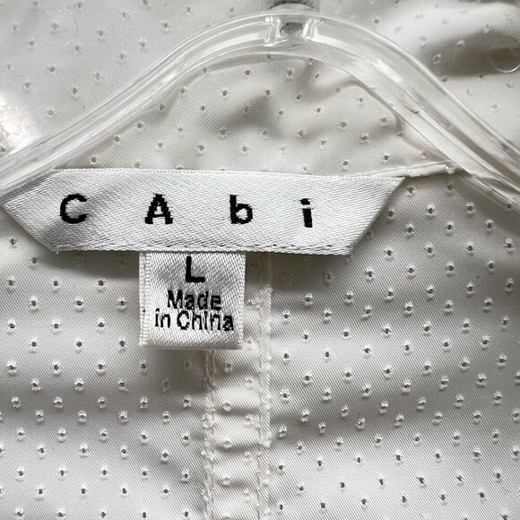 Cabi Jacket Womens L White Lightweight Pockets Active Zip Up Gorpcore Vented - Picture 10 of 12